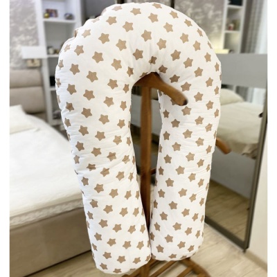 Подушка для беременных U-образная 300см звезды бежевые